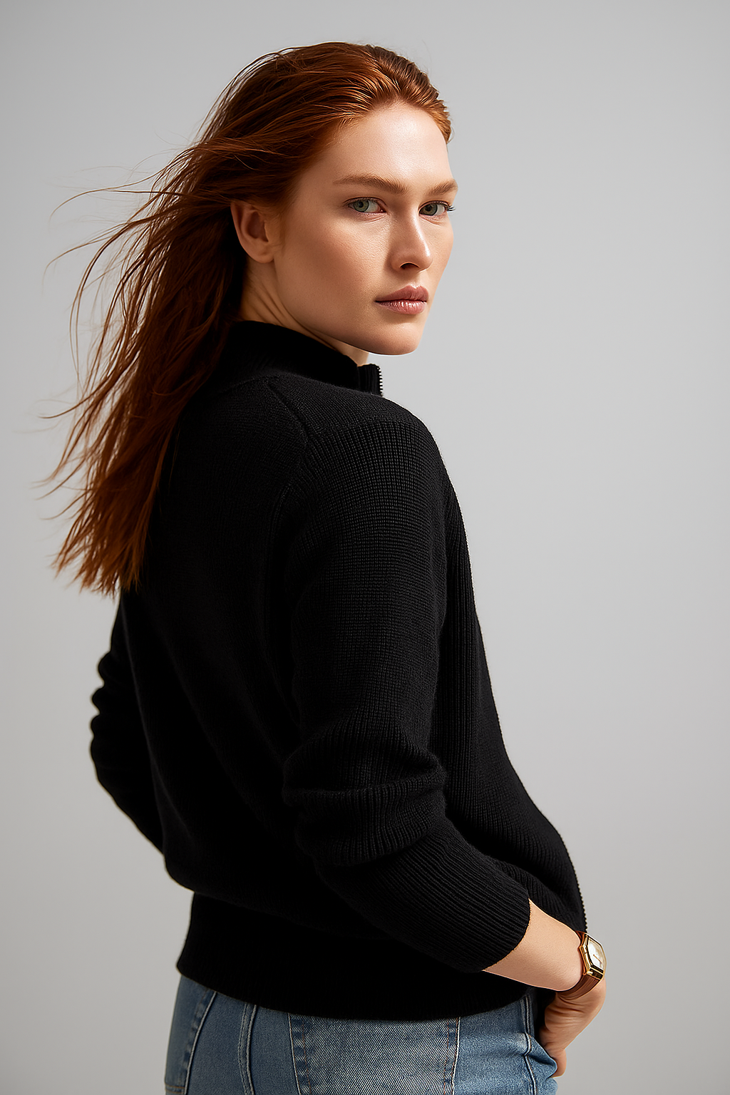 Giulia Ferrandi – Cardigan Zippé en Laine Mérinos - MAZZARO