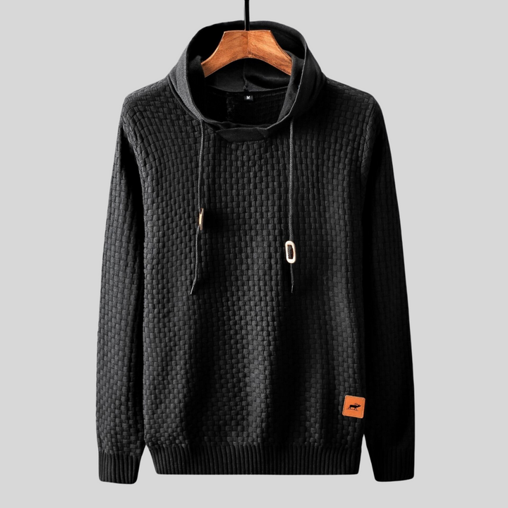 Lucas – Pull à capuche en maille texturée - MAZZARO