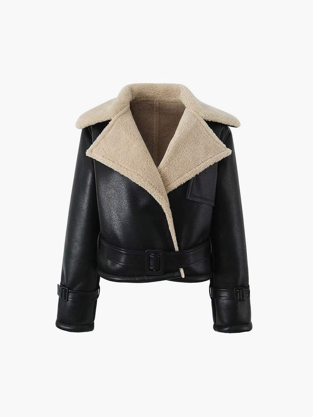 Isabella Conti – Veste Aviateur en Cuir avec Doublure en Shearling - MAZZARO