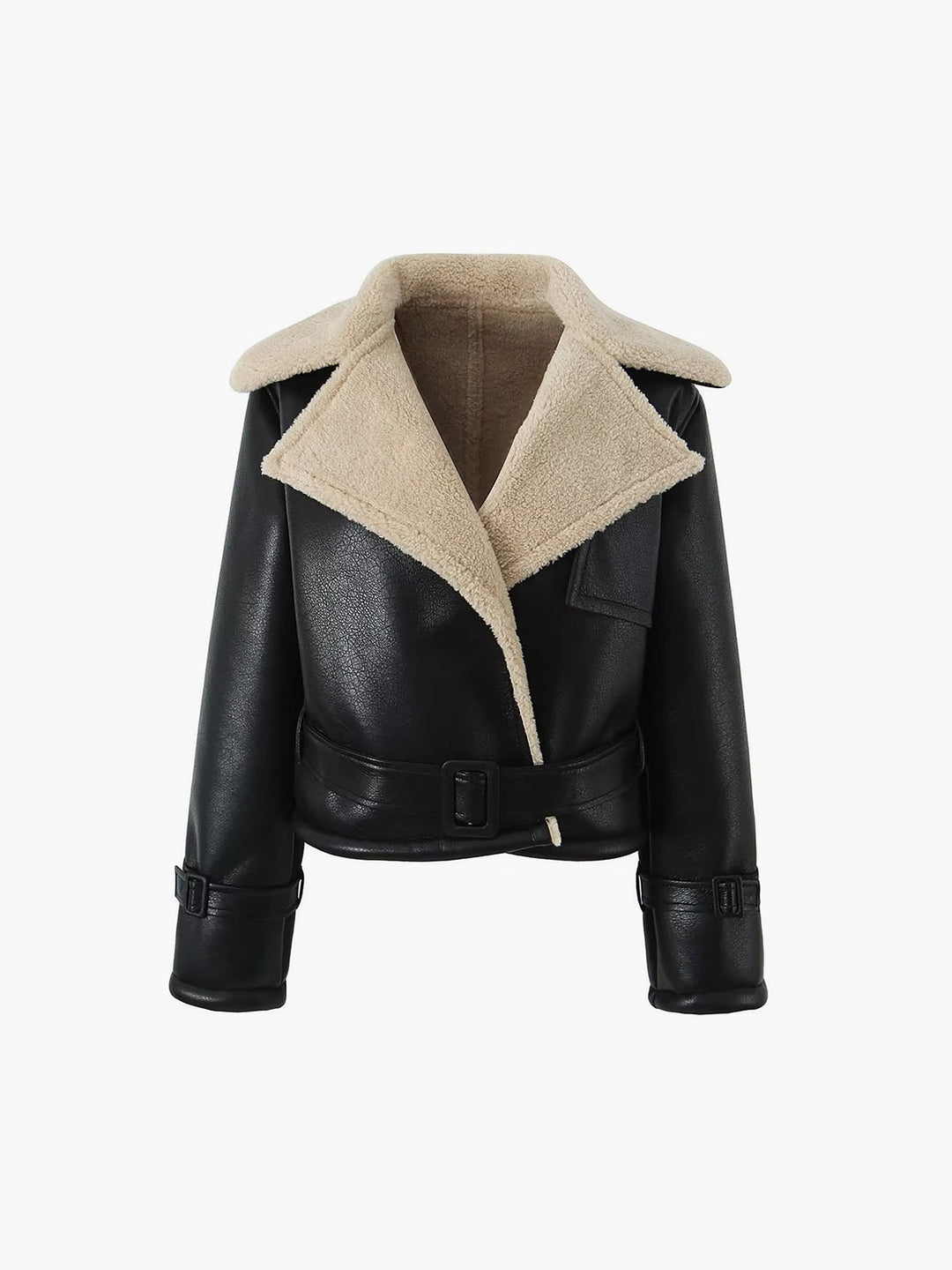 Isabella Conti – Veste Aviateur en Cuir avec Doublure en Shearling - MAZZARO
