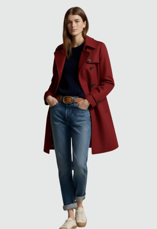 FIRENZE - Manteau Laine Cintrée Double Boutonnage - MAZZARO