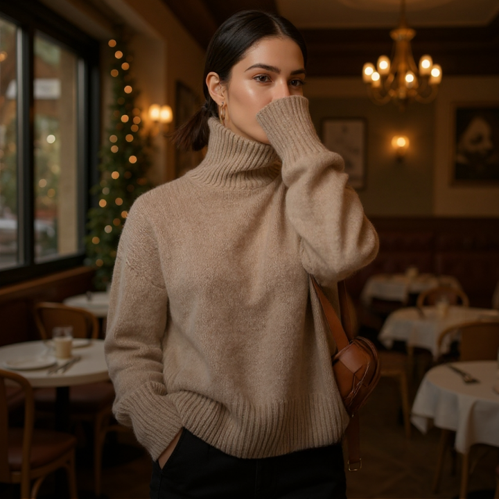 Ligne Cachemire – Pull à Col Roulé - MAZZARO