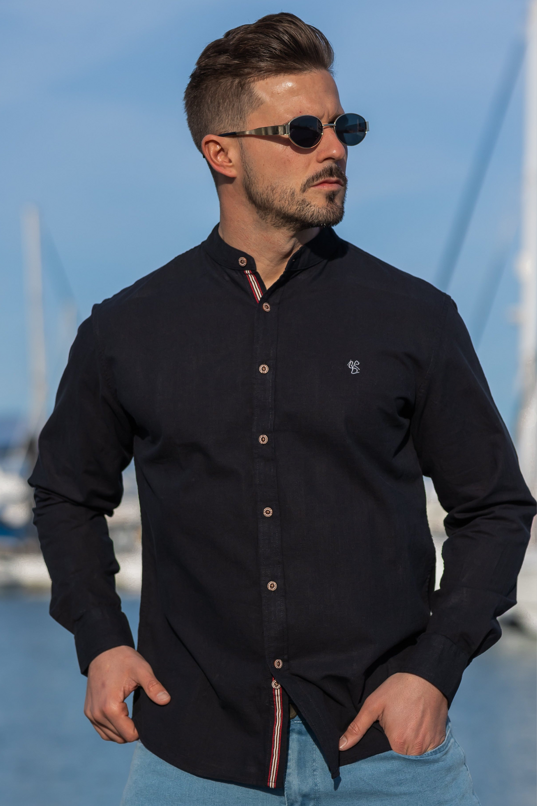 Virtuoso – Chemise classique en lin - MAZZARO