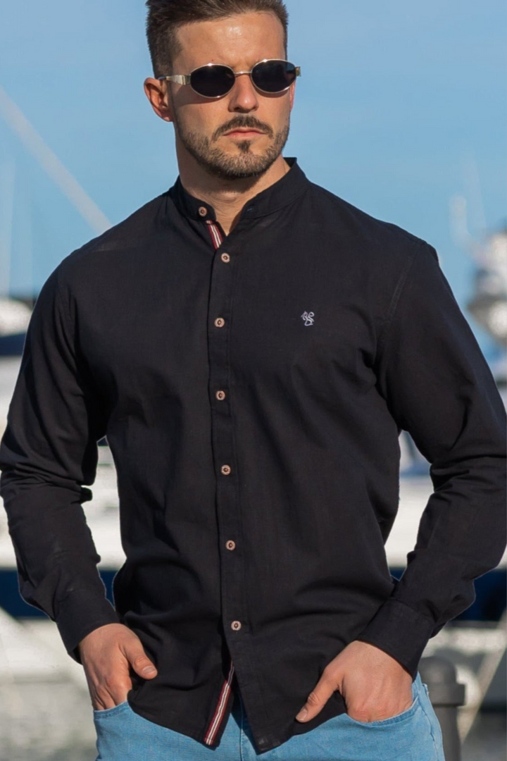 Virtuoso – Chemise classique en lin - MAZZARO