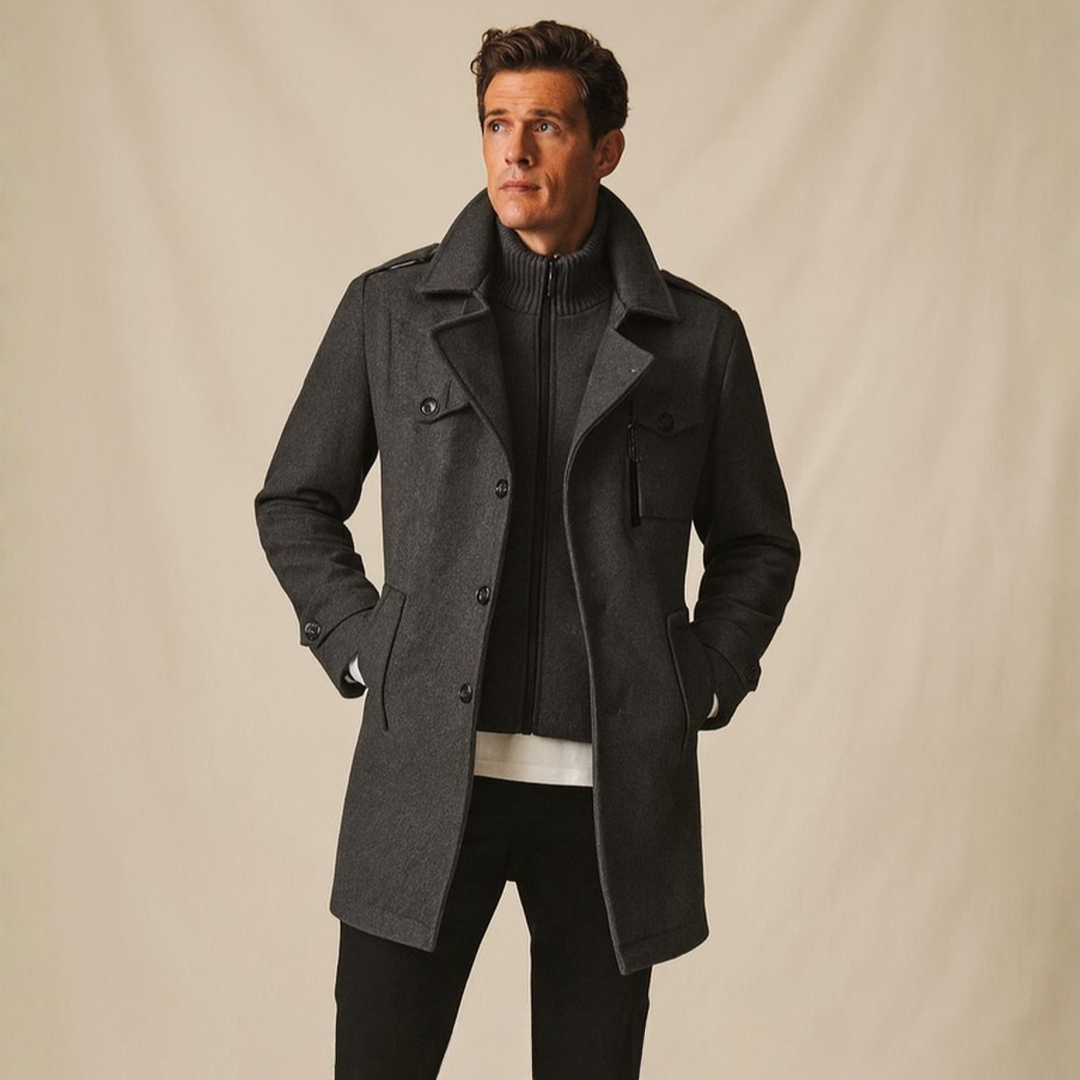CANALI – Manteau en laine vierge - MAZZARO
