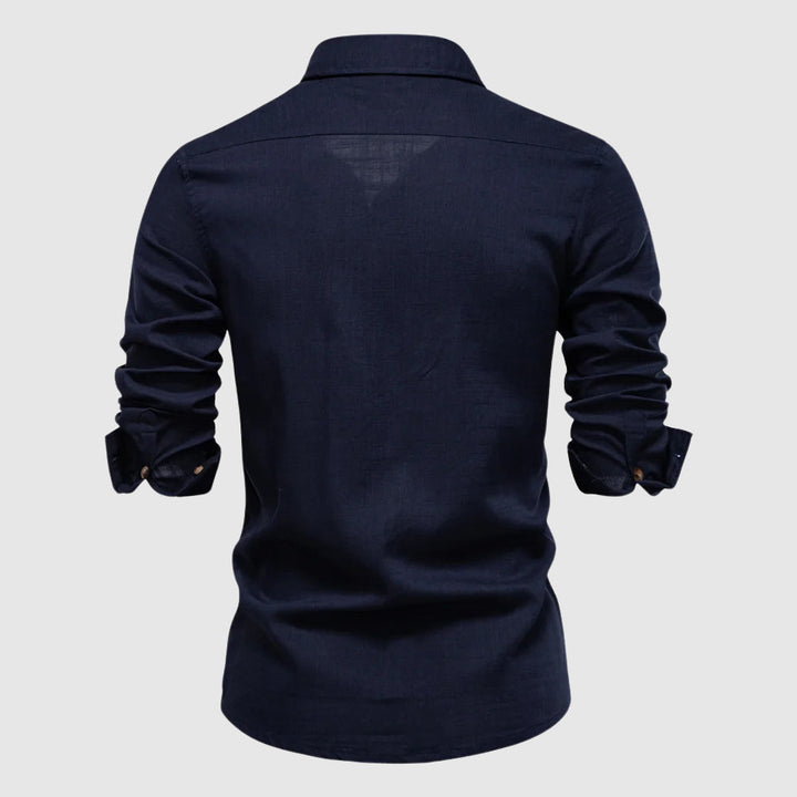 Enzo Vallini – Chemise en lin casual - MAZZARO