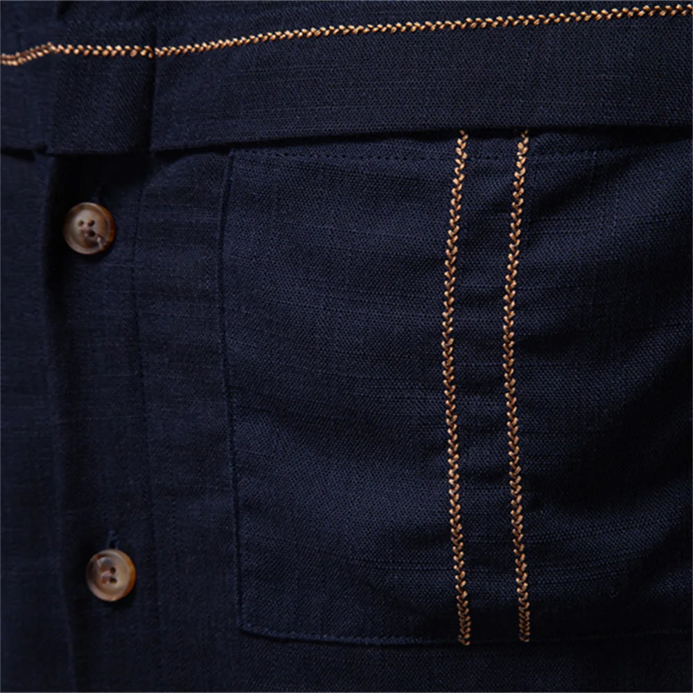 Enzo Vallini – Chemise en lin casual - MAZZARO