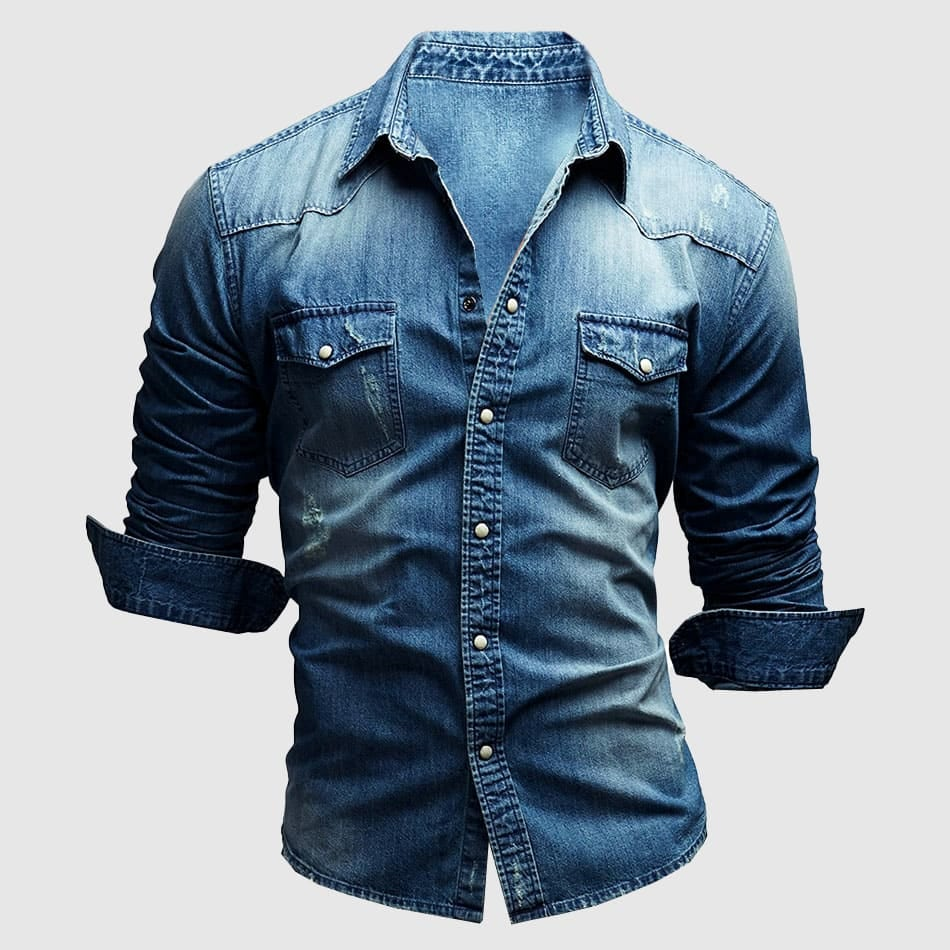 Valerio – Chemise en denim rétro - MAZZARO