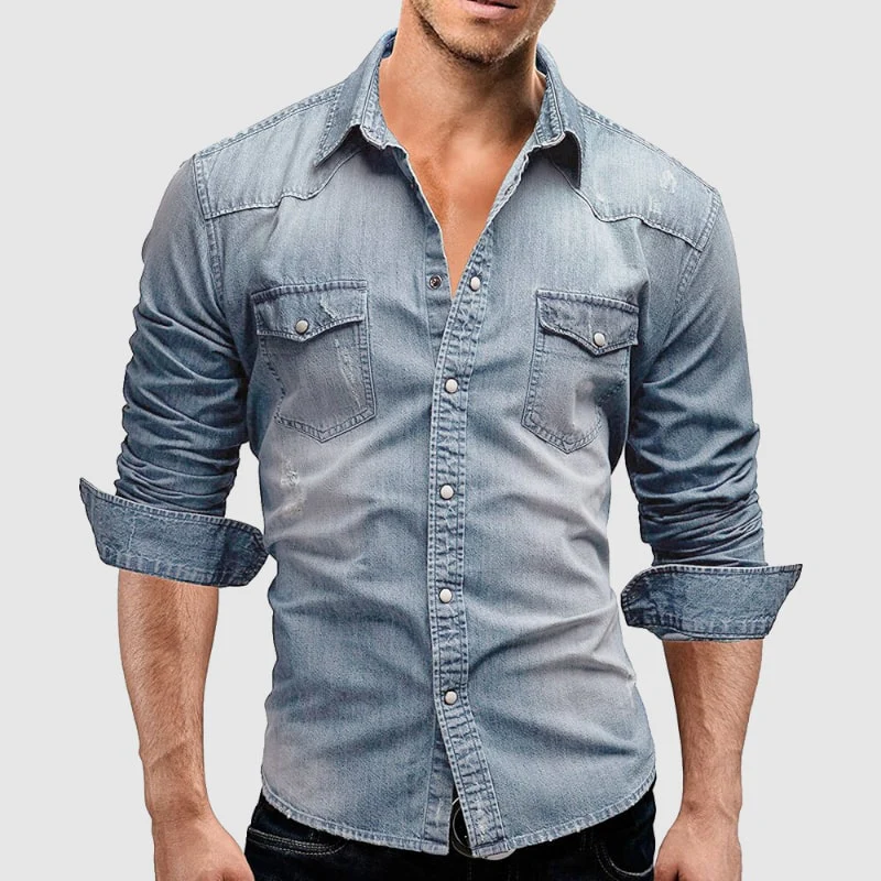 Valerio – Chemise en denim rétro - MAZZARO