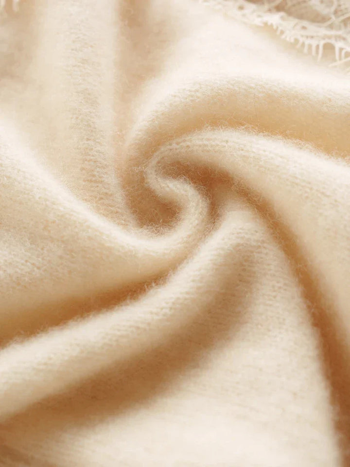 Cardigan Élise en Cachemire et Dentelle - MAZZARO