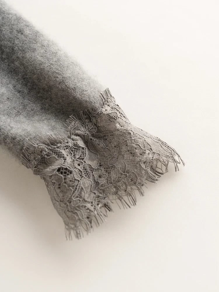 Cardigan Élise en Cachemire et Dentelle - MAZZARO