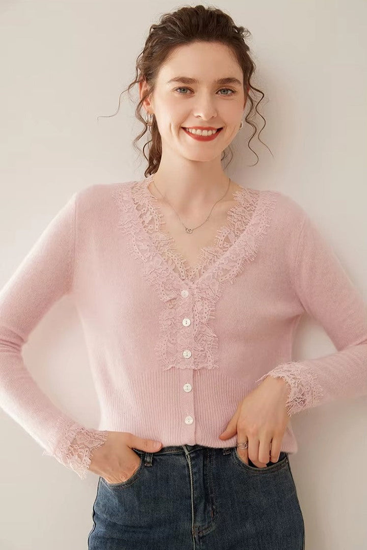 Aurora Lace Cardigan - MAZZARO